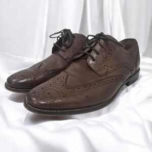Florsheim Wingtip Oxford Dress Shoes‎ Leather Brown Brogue Mens 9 D Classic READ